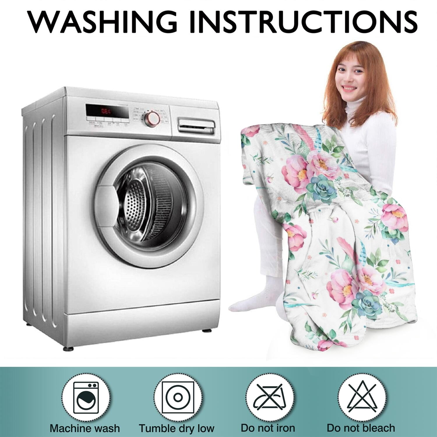 Wearable Oversized Blanket,Pioneer Flower Floral Print Pattern Wearable Blanket Hoodie for Adults,Cozy Hooded Blankets with Super Pockets,Super Warm Fuzzy Pullover for Women & Men