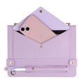 thumbnail image 4 of Handbag Case for iPad Mini 5/4/3/2/1, Flip Folio Stand Crossbody Wallet Case with S Pen Holder & Card Slots Pocket, Hand Strap & Shoulder Strap Shockproof Protective Cover,Purple, 4 of 10