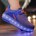 thumbnail image 4 of Cyiecw Roller Shoes Girls Boys Sneakers with Wheels Roller Skate Shoes USB Charging LED Light Up Footwear Skates for Beginner Trainers Kids Lightweight Breatheable Shoe, 4 of 6