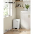 thumbnail image 3 of Kitchen Trash Can, 5.2-Gallon (20 L) Trash Bin, Stainless Steel Garbage Can, with Inner Bucket, Soft Close and Stays Open, Cloud White, 3 of 7