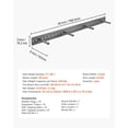 thumbnail image 2 of 1-Pack Heavy Duty Floating Shelf Bracket – 46 Inch (1168.4 mm) – Metal Wall Mounted Shelf Support for Wood Shelves – Sturdy L-Shaped Brackets for Home & Office Storage, 2 of 11
