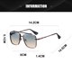 thumbnail image 2 of Gafas de sol coloridas con montura grande, gafas de moda, gafas de sol de tendencia de moda, hechas de PC y metal., 2 of 5