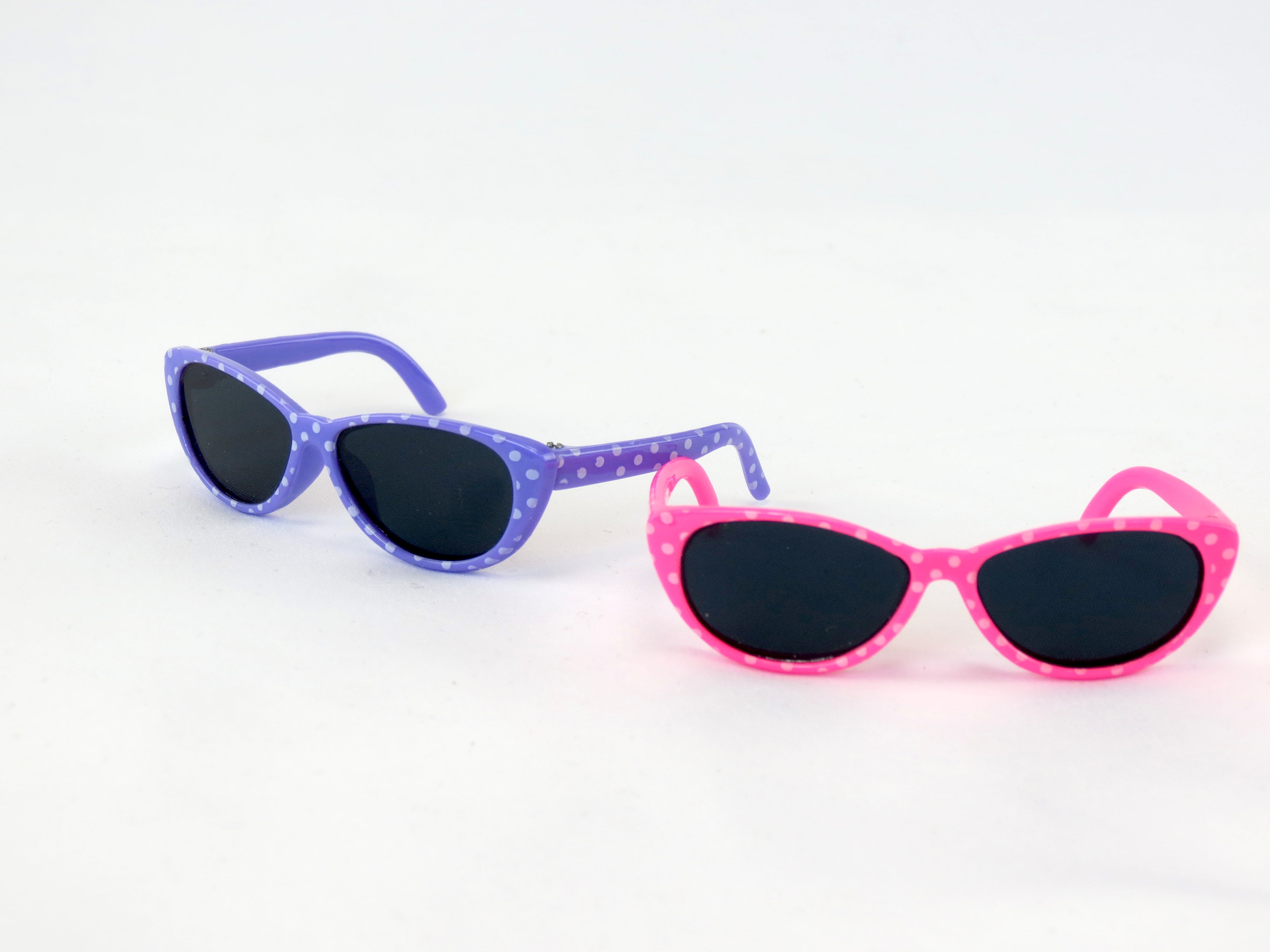 Two Pairs of Pink and Purple Sunglasses Compatible with 14" Wellie