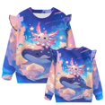 thumbnail image 5 of Uorisanigo Toddle Sweatshirt Casual Long Sleeve Girls Crewneck Cute Axolotl Whale Sweatshirt Kids Oversized Sweaters Shirts for Daily Wear & School Fall Spring Clothing, 5 of 7