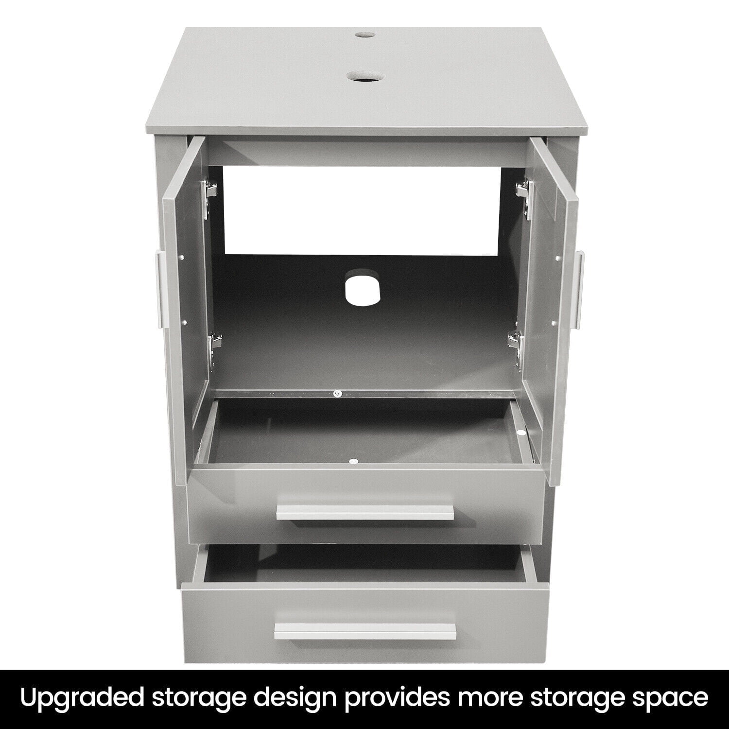 FULLWATT 24 in Bathroom Vanity Cabinet Storage Mirror Vessel withou Sink