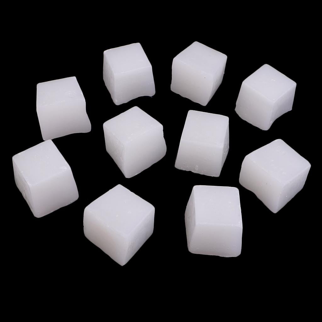 Milageto 10pcs Candle Paraffin Wax Blocks Cube for DIY Candle Making Material White