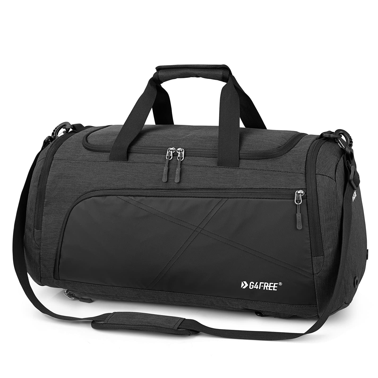 G4Free Sports Travel Duffel Bag 45L/60L with Shoe Compartment and Wet Pocket for Men and Women