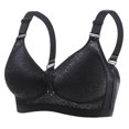 thumbnail image 5 of Sakmal Everyday Bras for Older Women Wireless Bralette Comfort Black Ladies Bras 3X, 5 of 5