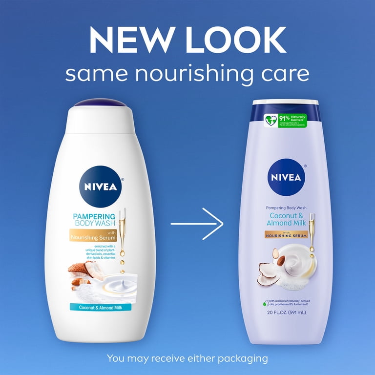 NIVEA Moisturizing Shower Gel, Coconut and Almond Milk Body Wash