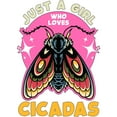 thumbnail image 3 of CafePress - Cicadas Just A Girl Who Loves Cicadas Entomology - Women's Short Sleeve Print T-Shirt and Pants Light Cotton Pajama Set, 3 of 7