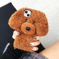 thumbnail image 5 of Compatible with iPhone 12 Mini Case Cute Plush Furry Dog Phone Case for Women Girls Girly 3D Cartoon Kawaii Case Soft TPU Shockproof Protective Cover Brown, 5 of 7