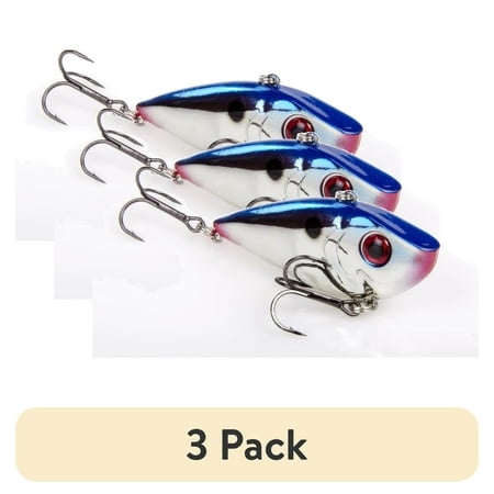 (3 pack) Strike King Red Eye Shad 1/2oz Smokey Chrome Blue Hard Bait Lure