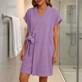 thumbnail image 2 of Shachafan Home Robe: Soft Absorbent Cozy Bathrobe For After Shower Or Thickened Comfort Soft Wear Anytime Sleepwear Ladies plus Size Robes with Pockets, 2 of 4
