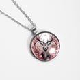 thumbnail image 4 of Deer Elegant Glass Circular Pendant Necklace - Women's Fashion Necklace with Stunning Design, 4 of 5