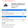 thumbnail image 2 of Engine Mount - Compatible with 1991 - 1994 Chevy Commercial Chassis 1992 1993, 2 of 2