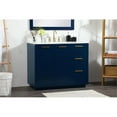 thumbnail image 2 of 42 inch single bathroom vanity in blue with backsplash, 2 of 8