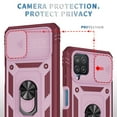 thumbnail image 6 of Dteck Samsung Galaxy A12 Case, Slide Camera Lens Protector Cover Magnetic Ring Holder Kickstand Rugged Shockproof Case for Samsung Galaxy A12, Pink/Red, 6 of 11