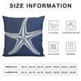 thumbnail image 6 of RUIYC Set Of 2 Throw Pillow Cover Beach Starfish On Navy Blue Background Cushion Cover Coastal Sea Theme Home Decorative Pillowcases for Sofa Couch Porch (, Navy Blue)2pcs, 6 of 6