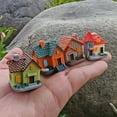 thumbnail image 3 of 4-Piece Mini Fairy Garden Cottage Set, Resin Miniature Landscape for Potted Plants & Home Decor, Indoor/Outdoor Decoration for Valentine's Day, Mother's Day Gifts, Dollhouse Accents, 3 of 11