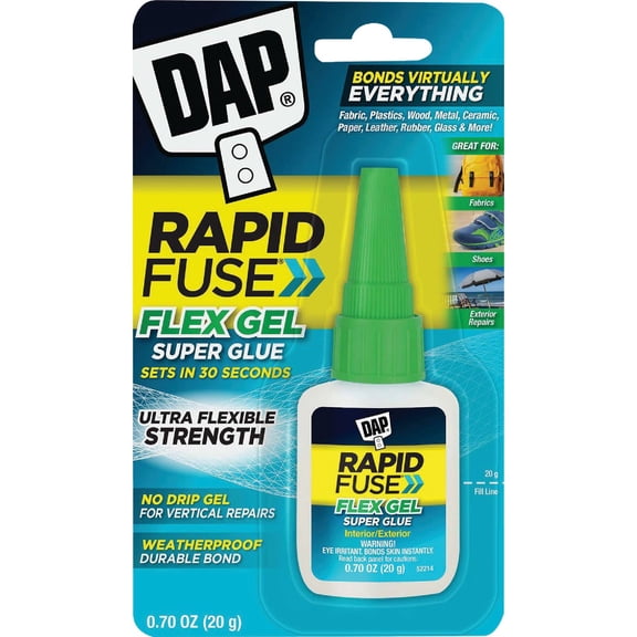 DAP RapidFuse Gel Adhesive, Clear, 20G 7079800178
