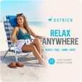 thumbnail image 2 of Ostrich 5 Position Wood Arm, Full Mesh Beach Chair, w/Pillow, Blue, 2 of 13