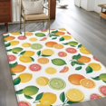 thumbnail image 2 of Summer Lemon Orange Area Rugs 2.7'x5', Washable Small Throw Rugs for Kitchen Bedroom, Farmhouse Tropical Fruit Watercolor Indoor Outdoor Rug Non-Slip Low Pile Carpet Runner Reversible Floor Mats, 2 of 8
