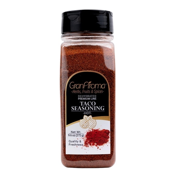 GranAroma Hot Taco Seasoning Mix  Perfect for Tacos, Burritos, and Tex-Mex Recipes 9.6 Ounce