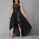 thumbnail image 5 of Vestido largo de encaje para mujer, vestido largo sin mangas con columpio irregular Eccomum Negro/XXXXXL, 5 of 7