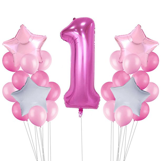 Matsuzay 11/25 Uds. Globo de látex transparente de ágata de mármol conjunto de confeti de lentejuelas cumpleaños fiesta de aniversario número Kits de decoración para fiestas rosado Matsuzay JJ15589-09