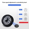 thumbnail image 3 of USB Powered Car Electric Fan, 7-Blade, 3 Speeds, Low Noise Brushless Motor, Small Cooler With Colorful Light, Portable Car Cooling Fan for Car Vehicle, Van, Truck, SUV, RV, 3 of 7