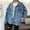 Blue, variant on Tejiojio Coats Women Boyfriend Style Jeans Coat Retro Oversize Cowboy Denim Loose Casual Jacket