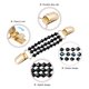 thumbnail image 3 of Clips para cuello de cárdigan Unique Bargains 2uds Suéter Clips Acrílico Vestido Clips Espalda Cincha Clips Negro, 3 of 6