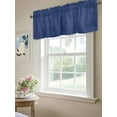 thumbnail image 6 of Valances for Windows Navy Blue Linen Rod Pocket Cafe Window Treatments Valance Curtains for Kitchen Bathroom Laundry Basement Windows 60"x18", 6 of 9