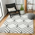 thumbnail image 2 of SAFAVIEH Adirondack Caitriona Geometric Squares Area Rug, Light Grey/Black, 6' x 6' Square, 2 of 14