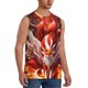 thumbnail image 2 of Balery Red Leaf Flame Fox Camisetas sin mangas para hombre, absorbe la humedad y protege contra el mal olor.-Medium, 2 of 7