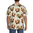 thumbnail image 5 of KLL Colorful Roosters Print Men's Shirt Short Sleeve Button Down Summer Cuba Beach Shirts- XX-Large, 5 of 7