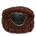 thumbnail image 5 of FashionPuzzle Small Light-weight Quilted Soft Lambskin PU Leather Puffer Crossbody Evening Bag (Brown), 5 of 8