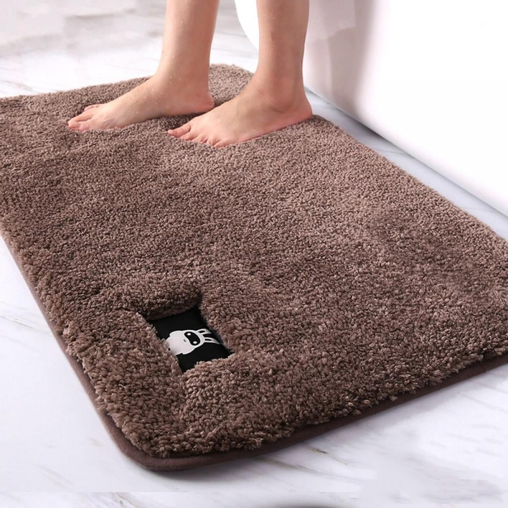Grapy Non-Slip Absorbent Soft Microfiber Chenille Door Mat for Bathroom Bedroom Kitchen Washable Floor Mat Carpet Rug for Home Office Decoration Shaggy Dog Doormat Lilac 15.7 X 47.2 