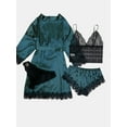 thumbnail image 2 of Classic Sexy 4pack Floral Lace Lingerie Set With Satin Belted Robe, 2 of 4