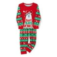 thumbnail image 2 of Gureui Christmas Matching Parent-Child Pajamas Nightclothes, Long Sleeve Christmas Bear Print Crew Neck Tops + Trousers Suit / Romper Sleepwear for Spring Fall, 2 of 9