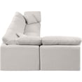 thumbnail image 4 of Meridian Furniture Indulge 164" Fabric L-Shaped Modular Sectional in Cream, 4 of 10