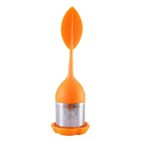

Kiqiang Food Storage Lightning Deal of the Day Prime Today Only Clearance Kitchen Tea Infuser ，Silicone Handle Stainless Steel Strainer with Drip Tray