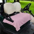 thumbnail image 2 of Golf Cart Seat Covers for 2 Seater, Pink Burlap Texture Soft Microfiber Cart Seat Towel Blanket, Farmhouse Vintage Pink Absorbent Breathable Non Slip Bench Seats Protector for Golf Course 51"x31", 2 of 9