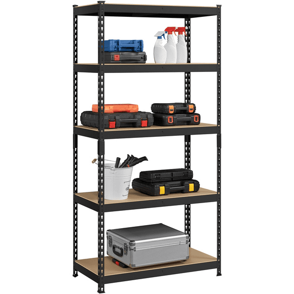 SmileMart 2pc 5 Shelf Adjustable Boltless Metal Storage Shelf Unit, Blue
