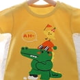 thumbnail image 3 of Sopiago Baby Boys Girls Romper One-Piece Beach Outfit Summer Clothes 0-24 Months Newborn Romper Baby Boy Yellow,6-9 Months, 3 of 4