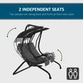 thumbnail image 3 of CoSoTower 2-Seater Outdoor Porch Swing with Canopy, Patio Swing Chair for Garden, Poolside, Backyard, Grey, 3 of 7