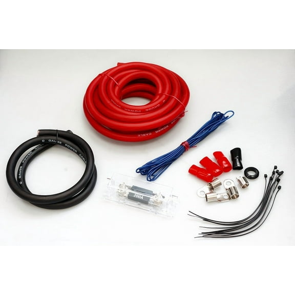 Absolute KIT03000 0 Gauge Amp Kit Amplifier Install Wiring Pro Installation Cables 3000W