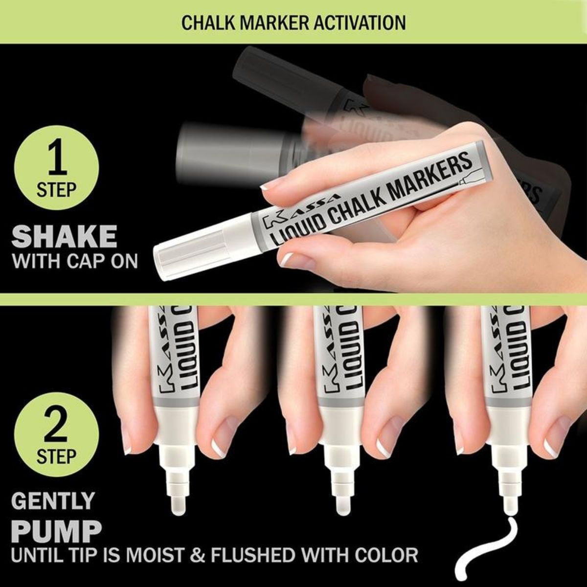 ALEMHOP Chalk Markers Fine Tip - 8 Pack Chalk Pens - White Dry Erase  Markers Pen - Liquid Chalk Marker for Blackboard - Chalkboard Markers for  First Day of School Board, Window