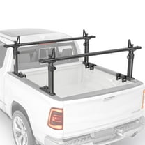 AA-Racks Model APX2501 79" Full-Size Pickup Truck Ladder Racks Low-Profile Height-Adjustable Utility Aluminum Truck Bed Rack with Load Stops-Black