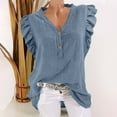 thumbnail image 2 of Ropa de maestra/o,Blusa informal con cuello en V para mujer, mangas holgadas, mezcla de poliéster, ideal para uso diario y en casa, sopatenor, 2 of 9